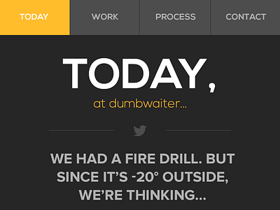 Dumbwaiter Mobile Website design interface internal mobile responsive tweet twitter website