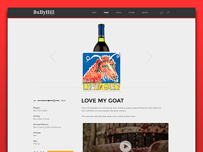 Winedetail bottle bully design dumbwaiter ecommerce hill page product vineyard web wine winery