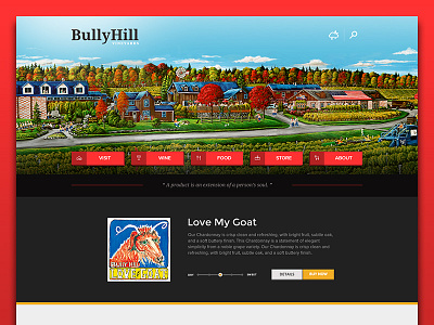 Bully Hill Homepage bully design dumbwaiter ecommerce hill homepage navigation page vineyard web wine winery