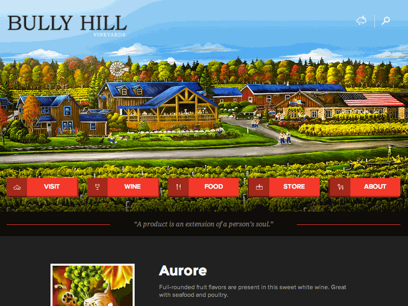 Bully Hill Site Launch design homepage interface launch ui ux weather web website