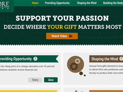 Coming Soon: Skidmore College Giving college design skidmore ui website