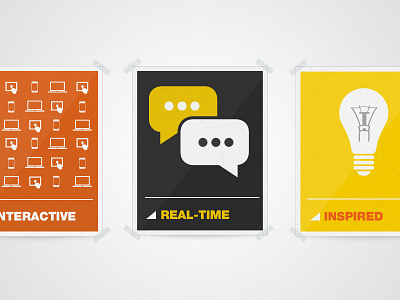 Posters icons inspired interactive lightbulb parallax posters realtime rit