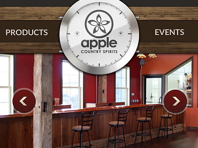 Apple Country Spirits Website (Teaser) apple arrows branding country design dwaiter identity interface logo skeumorphic spirits texture ui website wood