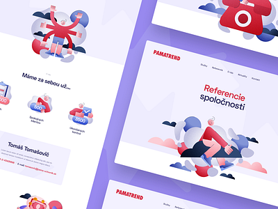 PAMATREND — Subpages accounting b2c branding cms dashboard finance flat illustration product design responsive saas ui ui design user experience ux ux design visual identity web app web design website