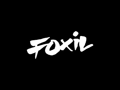 F O X I L - L O G O foxil hand handwritting made typography