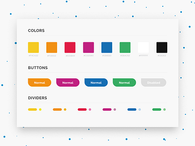 Colourful Styleguide button clean color designui marker pallete styleguide ui userinterface website