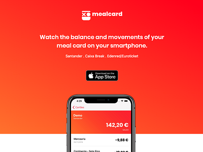 Mealcard App Landing