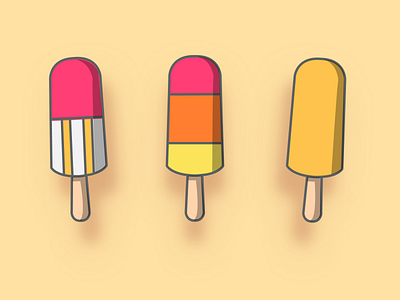 IconSeries #1 – Ice Cream design flat icecream icon illustration illustrator minimal summer vector warm