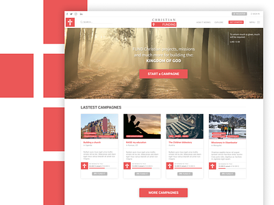 Funding Platform platform red screendesign ui ux webdesign website