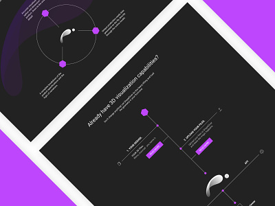Website Section, 3D technology 3d design purple screendesign section ui webdesign website