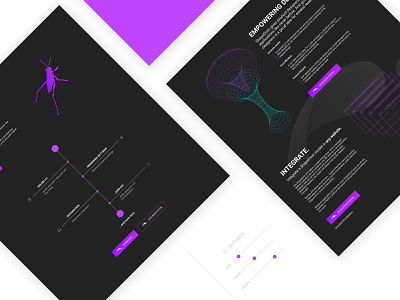 Website Sections, 3D technology 3d architecture black design information purple screendesign ui ux webdesign website