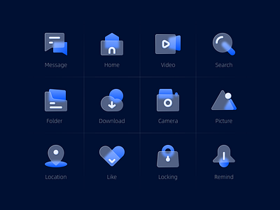 Ground glass blue Icon