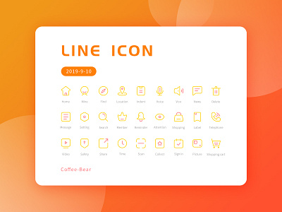 Line Icon app design icon illustration illustrator logo minimal ui