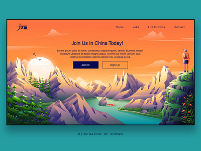 Outdoor travel exploration by Xin Yan on Dribbble