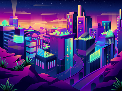 Mysterious and dreamy city