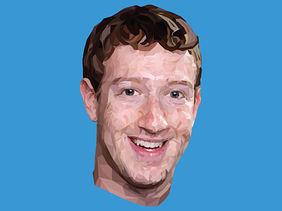 Mark Zuckerberg ceo face facebook founder low mark painting poly portrait zuckerberg