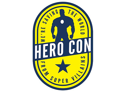 Hero Con Logo con design graphic hero logo
