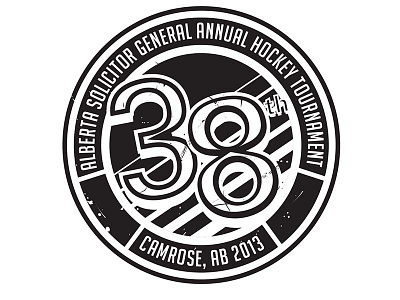 38th Annual Hockey Tournament design hockey logo
