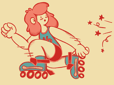 Skater Girl Illustration cartoon girl illustration procreate skating