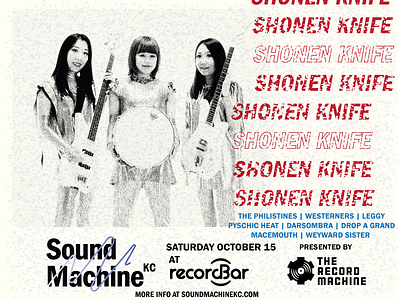 Sound Machine KC - Shonen Knife concert festival shonen knife sound machine kc