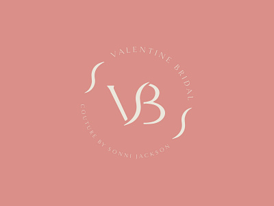 Valentine Bridal Crest blush brand branding bridal bride couture crest crest logo logo pink serif typography typography logo wedding