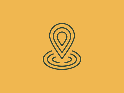 GV Icon brand branding gps green icon line logo map minimalist pin pindrop simple yellow