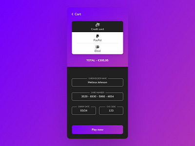 Credit Card Checkout - Daily UI #2