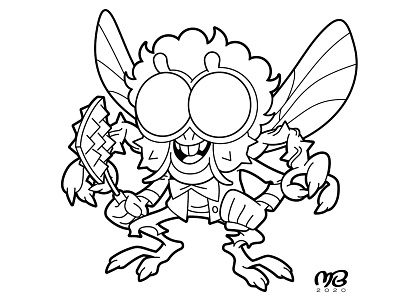 Baxter Stockman (Ink) cartoon character design drawing fanart fly gaming illustration ink monster teenage mutant ninja turtles vector