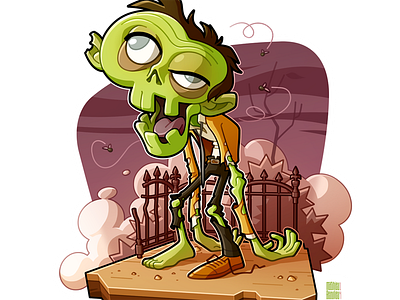 The Zombie - Final cartoon character design final green halloween horror illustration monster purple yellow zombie