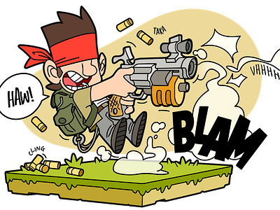 King: The Mercenary - Flats character fanart flats gaming gun illustration king