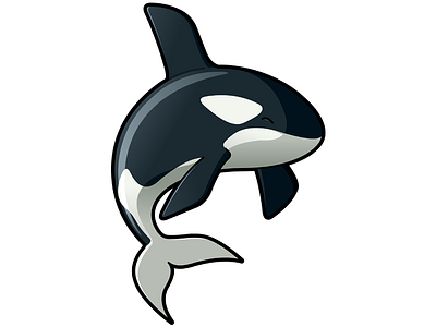 Killer Whale animal black cartoon whale