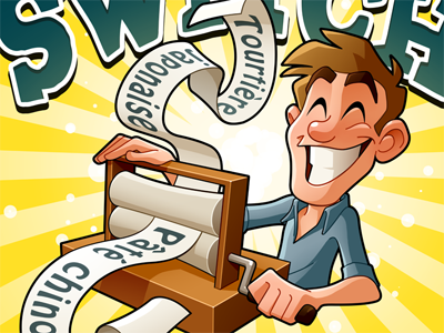 Switch (Card Game Cover) card smile boardgame game cartoon vectorial design illustration dynamic box art