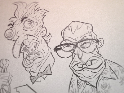 Random Sketches: Weird guys Heads drawing face head pencil sketch