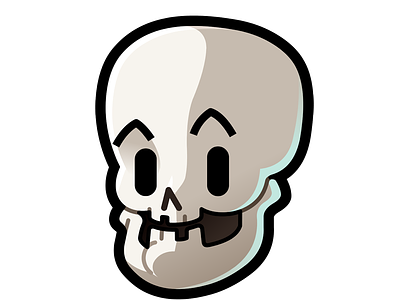 Halloween Avatar - 2018 - Skull avatar bone face head icon logo skeleton skull white