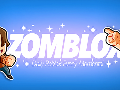 Youtube Channel Banner Zomblox By Mathieu Beaulieu On Dribbble - roblox youtuybe gaming