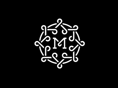 M bend family logo m monogram