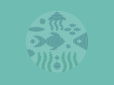 Underwater art direction centrifugal circles concentric graphic identity sphere spherism
