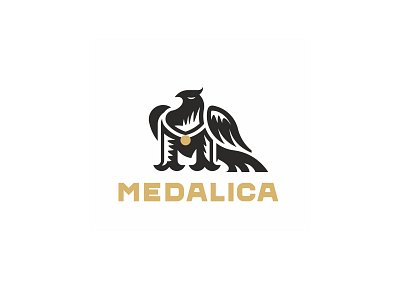 MEDALICA award bird letters medal