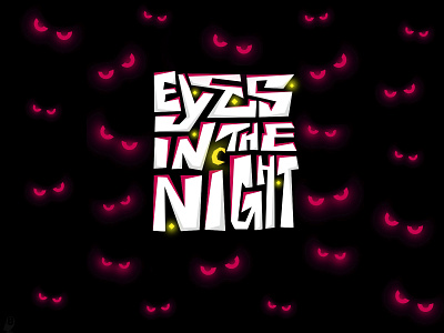EYES IN THE NIGHT beer eyes font freefont letters night type