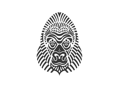 Monkey animals gorilla mammal monkey neomodern op art optic portrait trunk