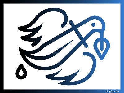 WAR and PEACE bird birdknife knife logo peace philosophy pigeon war warpeace