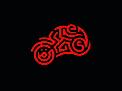 Motocycles concentration monogram moto red