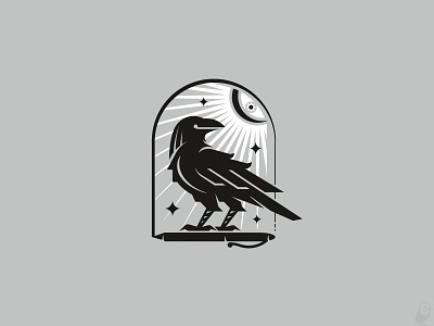 Raven eye illustration neoheraldry pencil raven