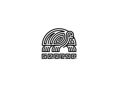 George logo animals george line logo turtle