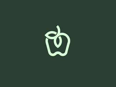 Apple Logo apple line logo mark