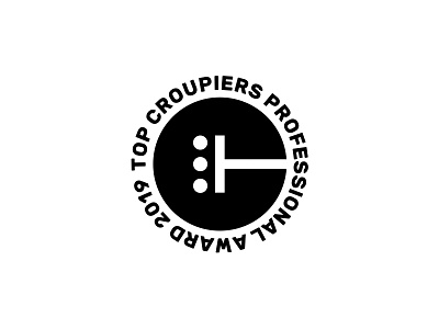 top croupier casino croupier logo mark minimalism negativespace sign symbol tc