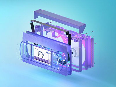 RETRO VHS 3d 3d model cinema4d isometric