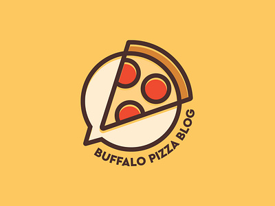 Logo Design: Buffalo Pizza Blog branding flat design idenity logo logo a day logo design pizza pizza logo pizza shop