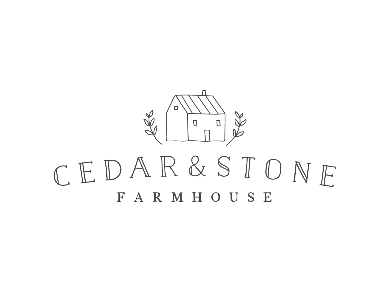 Logo Design: Cedar And Stone Farmhouse by Laura Faye on Dribbble