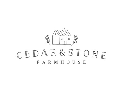 Logo Design: Cedar And Stone Farmhouse branding business card farmhouse identity logo logo design minimal whimsy